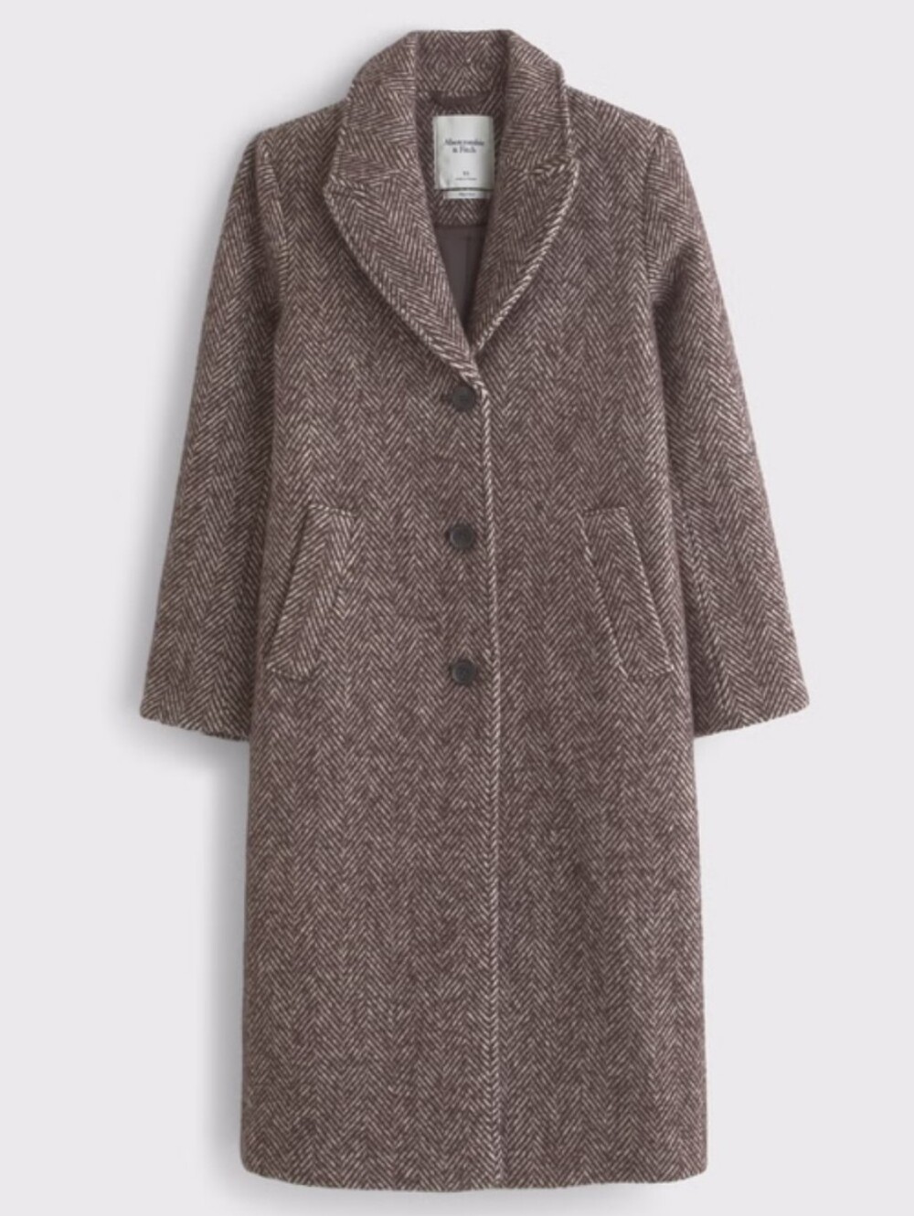 Wool-Blend Tailored Topcoat